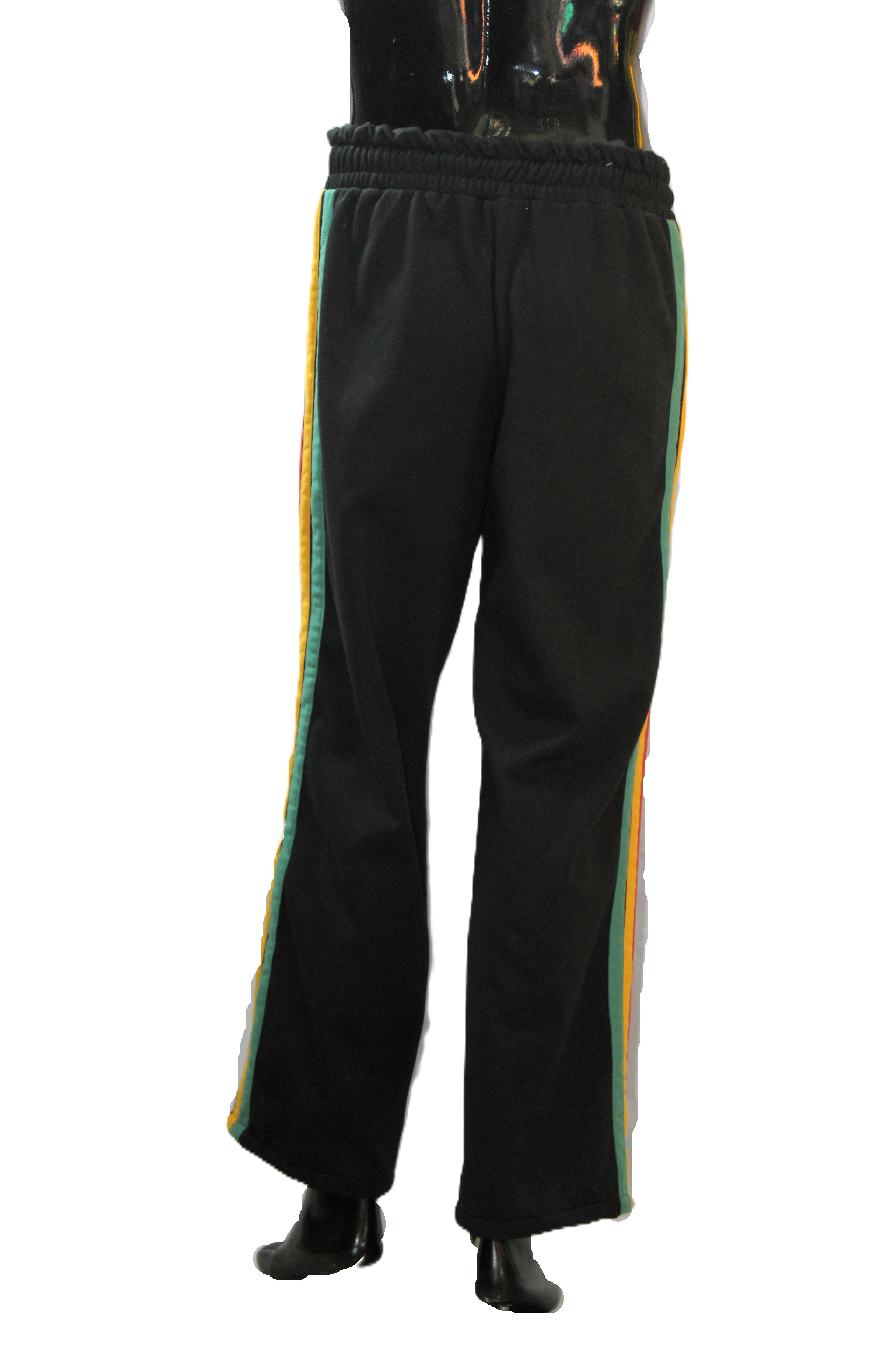 "Rasta Side Stripe" Straight Leg Sweatpants