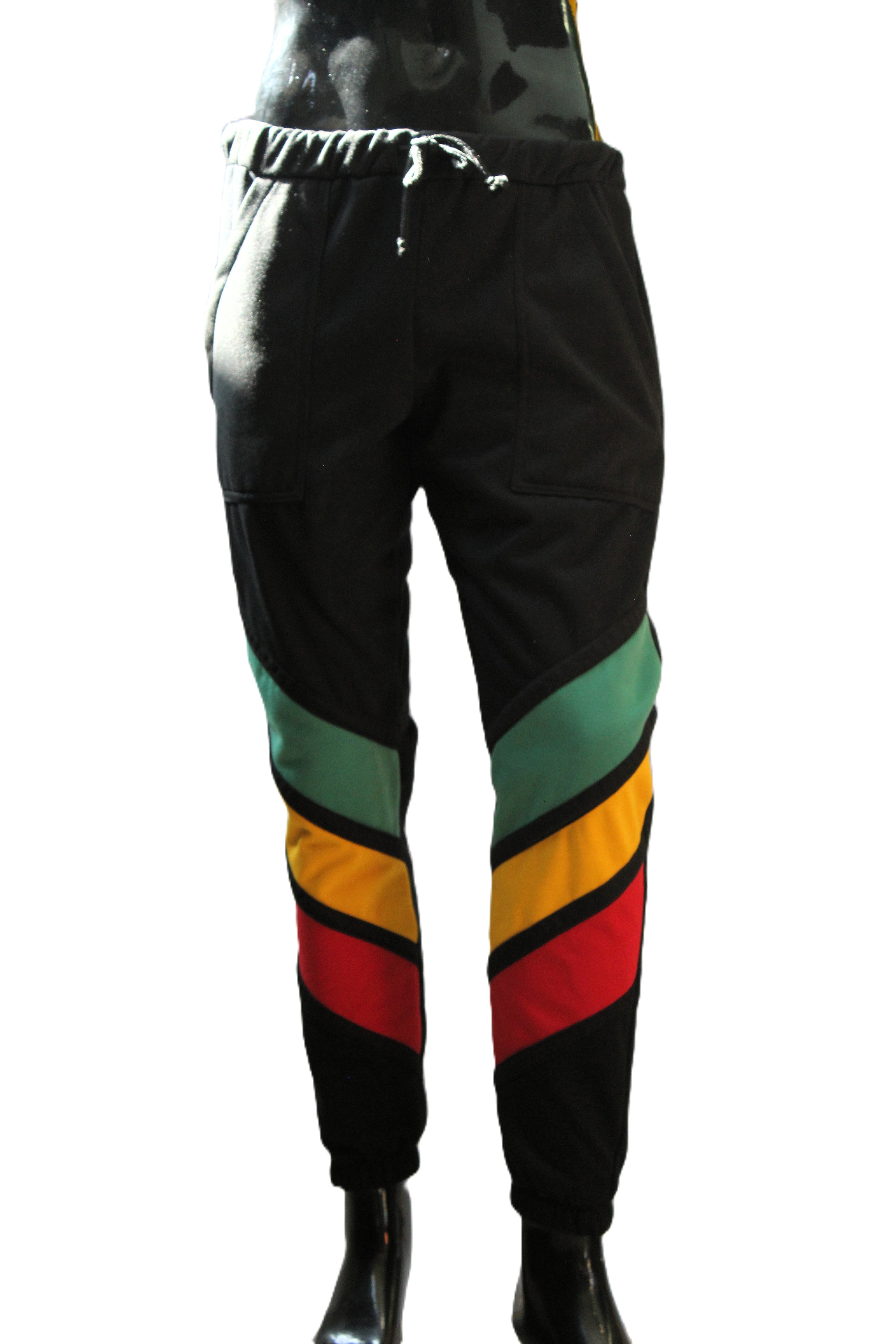 "Rasta Diagonal Chevron" Joggers