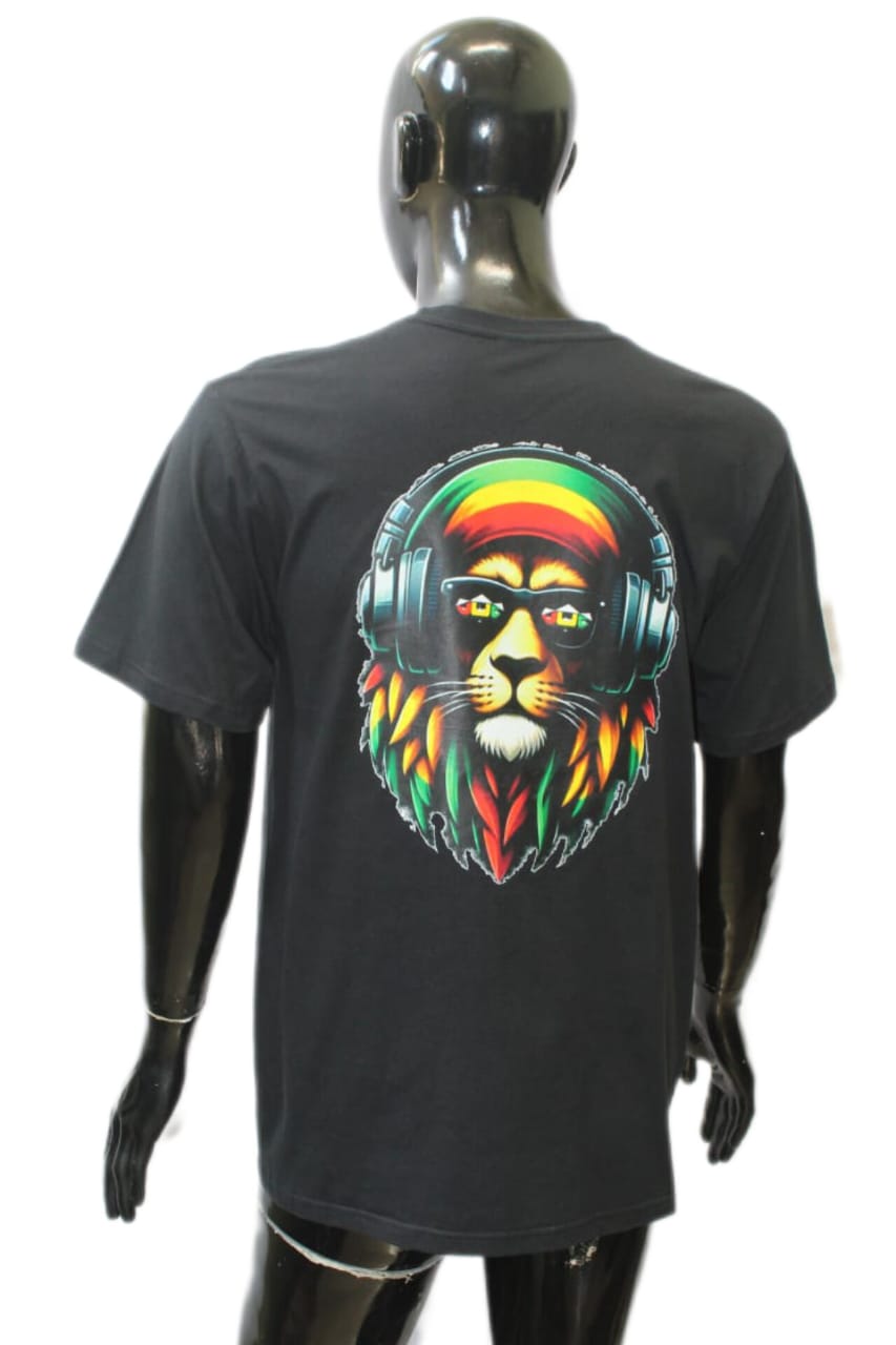"Rasta DJ Lion" Graphic T-Shirt