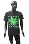 "Cannabis Leaf Grid" Graphic T-Shirt