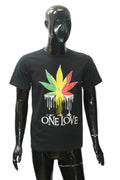 "One Love" Dripping Leaf Graphic T-Shirt