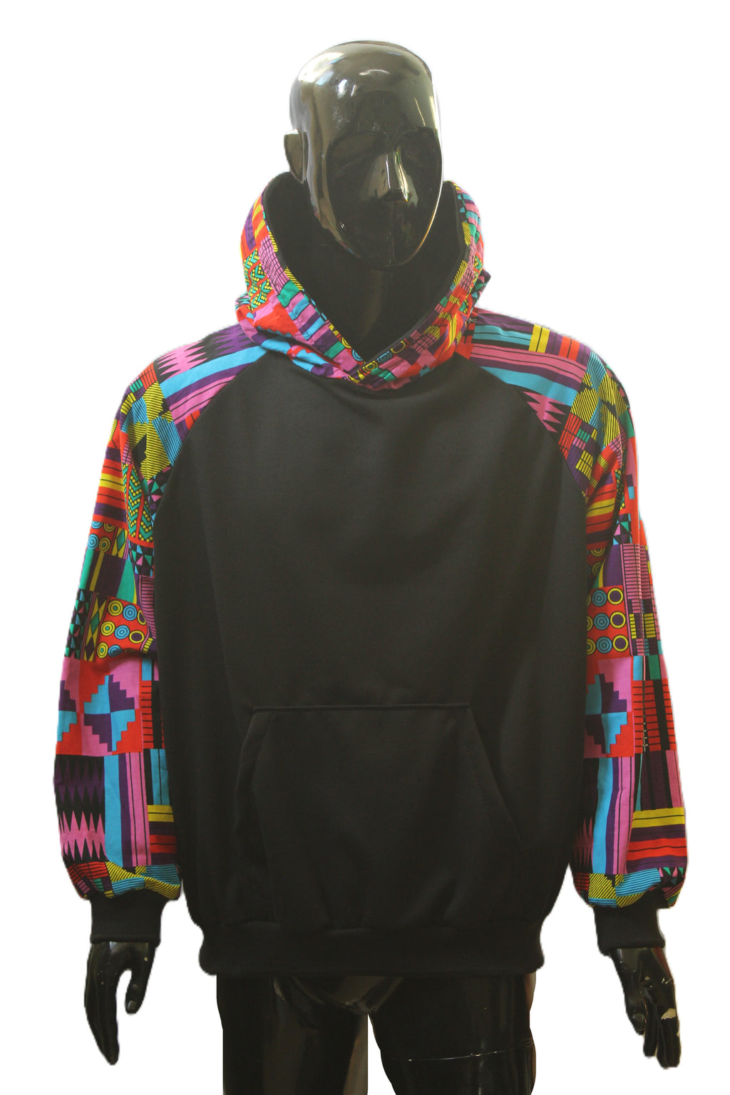"Vibrant African Geometric Print" Pullover Hoodie