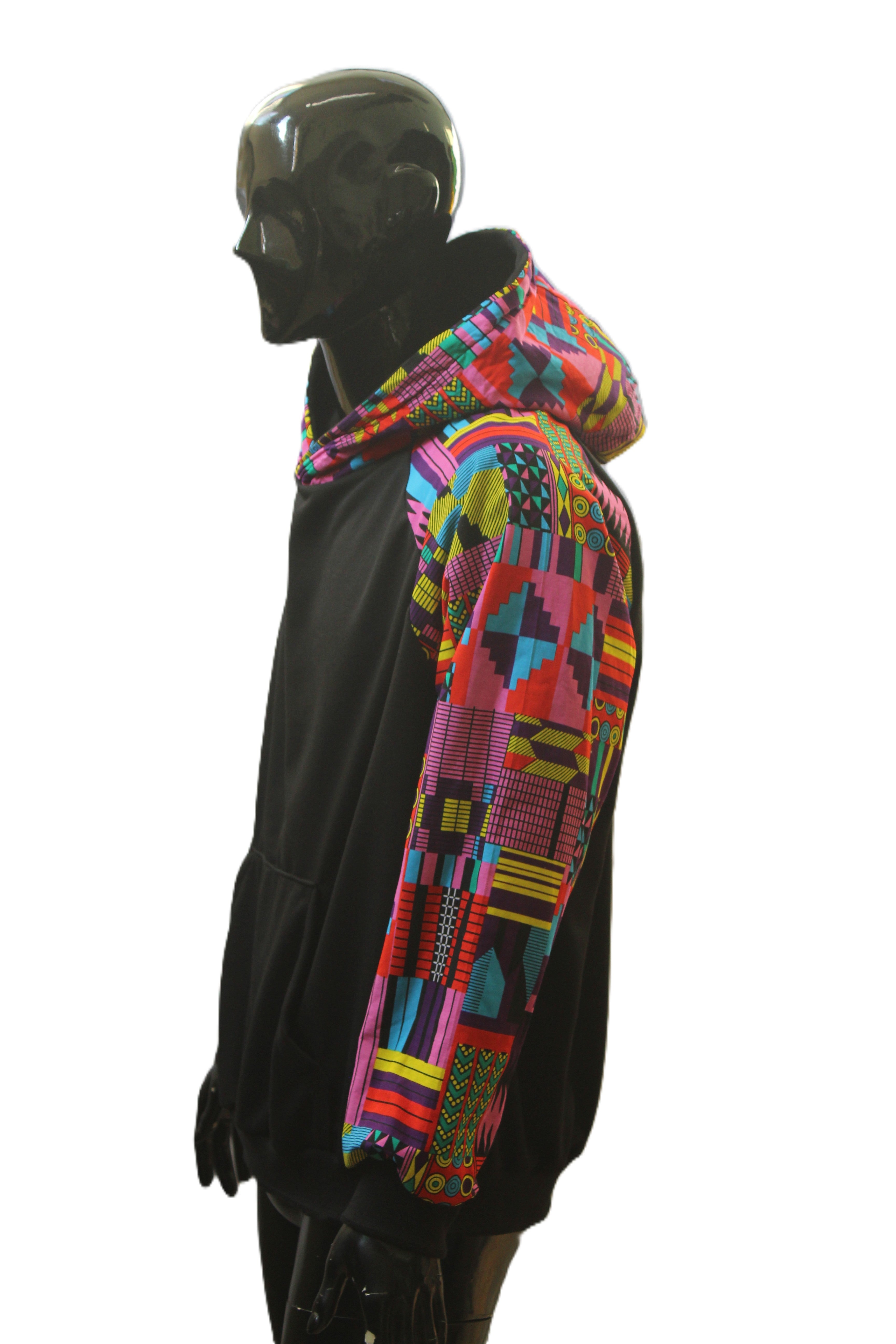 "Vibrant African Geometric Print" Pullover Hoodie
