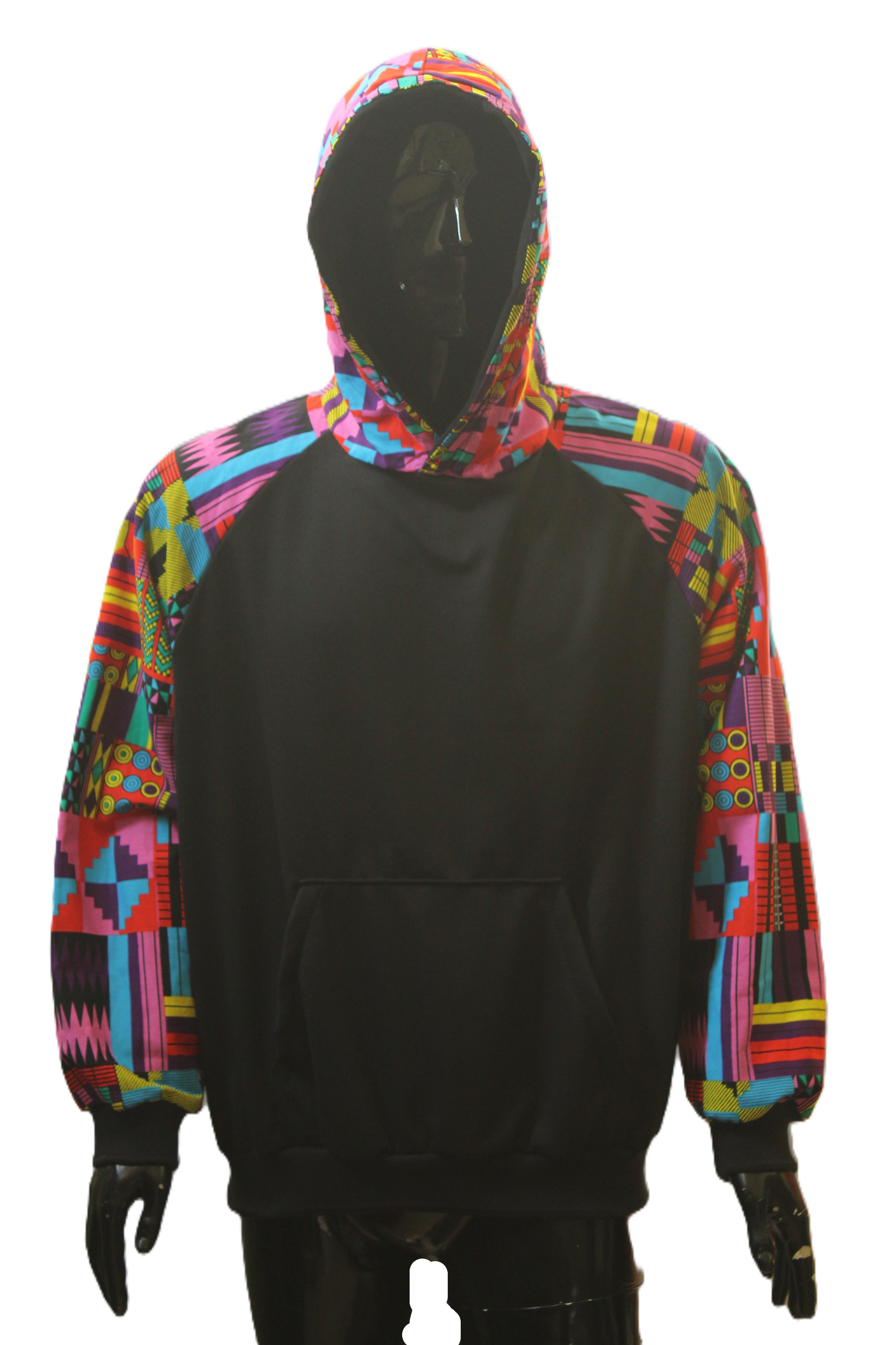 "Vibrant African Geometric Print" Pullover Hoodie